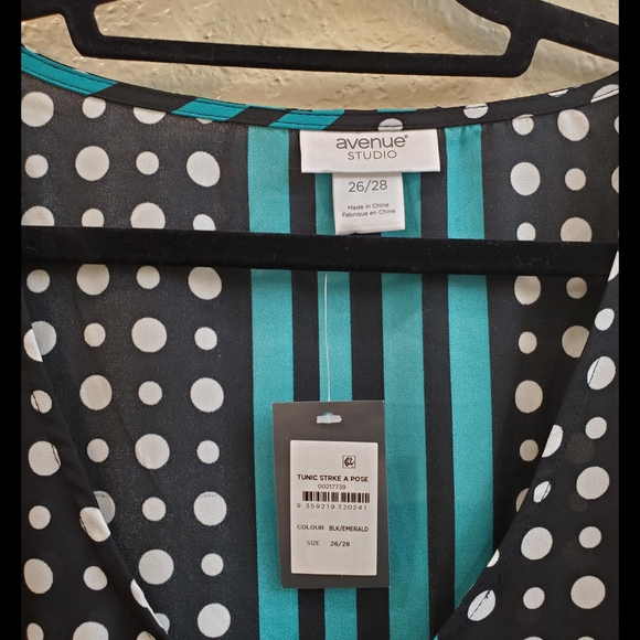 Avenue Strike A Pose Tunic - 26-28, Black Emerald NWT - Picture 7 of 7